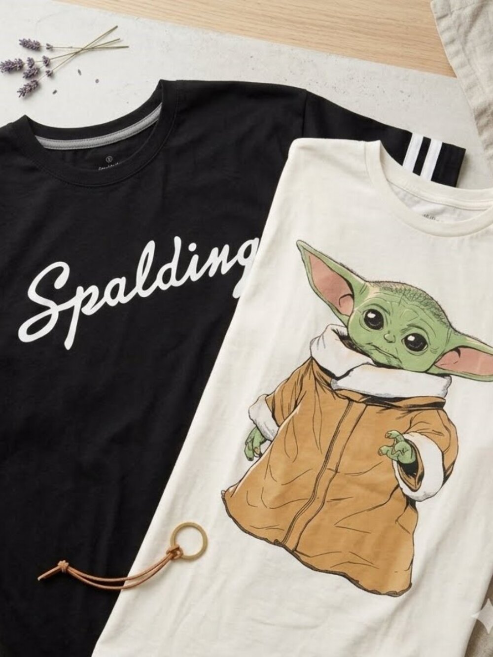 Men’s 3pc Tee Set – Spalding Tank, Star Wars Tee, Goodfellow Red Shirt-Size XL